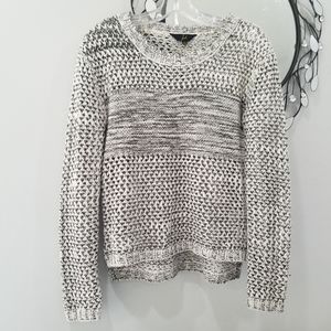 BB DAKOTA- Jack by bb Dakota Knit Open Weave Crochet Grey Pullover Sweater-C